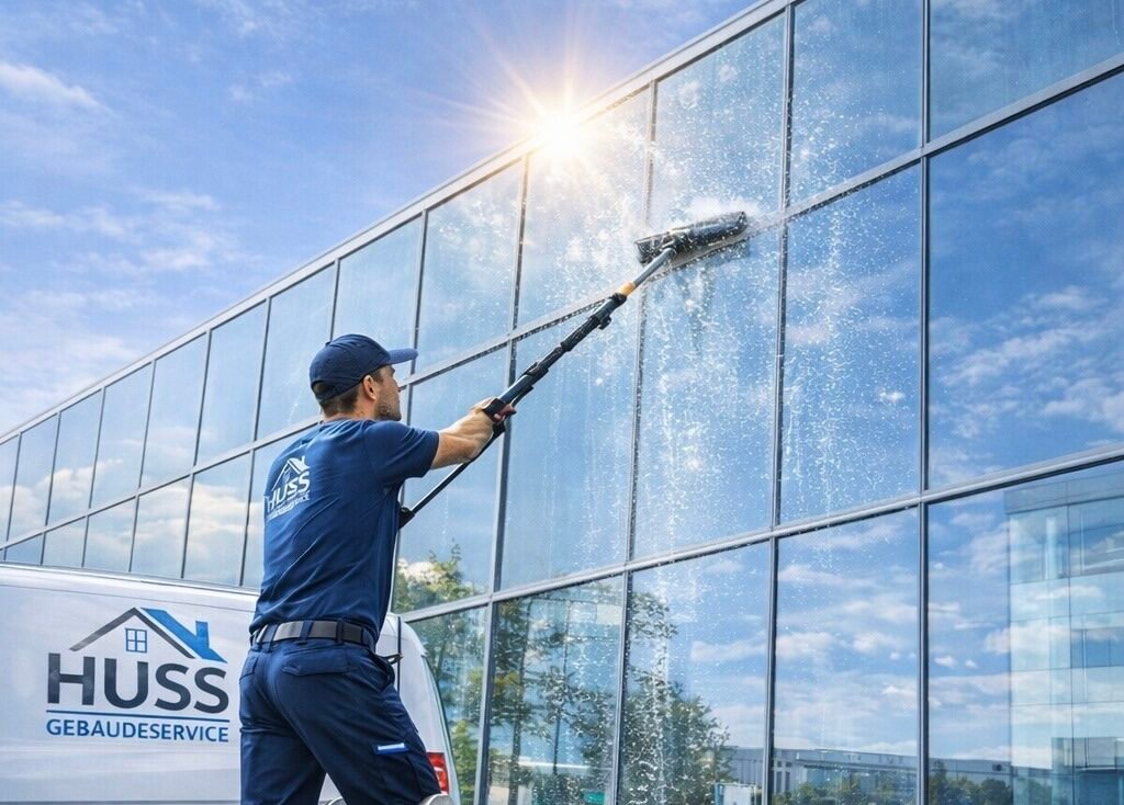 Huss Mitarbeiter Fensterreinigung
